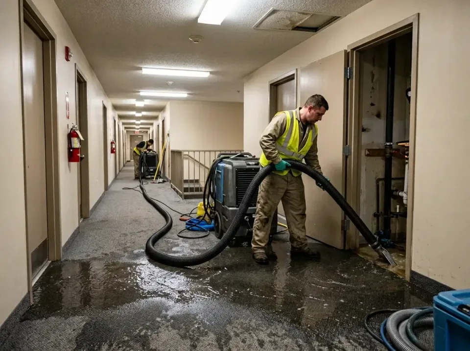 multi-unit-apartment-hallway-f-005 — frequently asked questions, Emergency Burst Pipe Water Extraction & Removal in Snowflak…